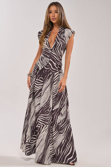 WILD AND FREE ZEBRA BUTTON DOWN