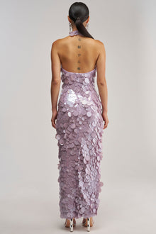 FALL FOR YOU SEQUIN MAXI DRESS IN LILAC