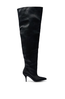 Sisoras AZALEA WANG HALINA BLACK SNAKE THIGH HIGH BOOT