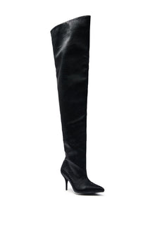 Sisoras AZALEA WANG HALINA BLACK SNAKE THIGH HIGH BOOT
