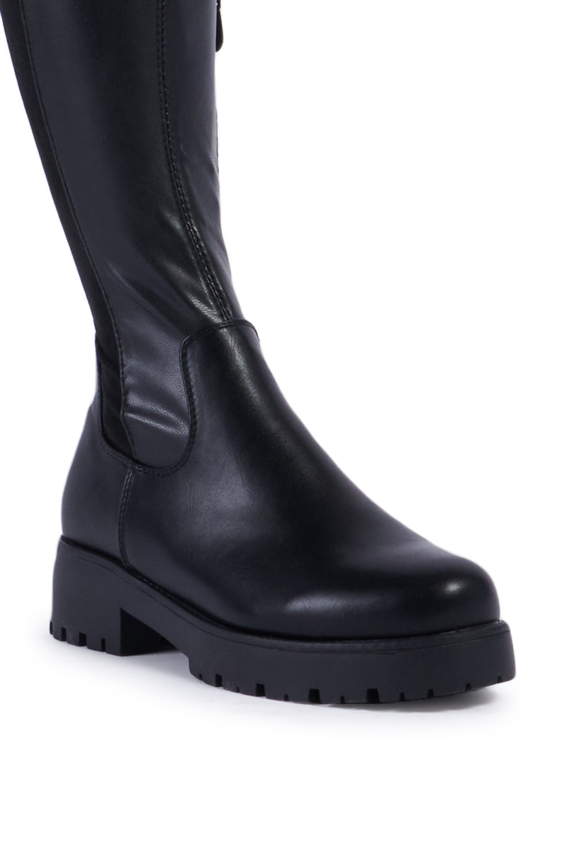 Sisoras AZALEA WANG HAYDEE BLACK OVER THE KNEE SUEDE AND PU BOOT