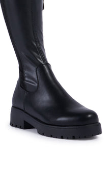 Sisoras AZALEA WANG HAYDEE BLACK OVER THE KNEE SUEDE AND PU BOOT