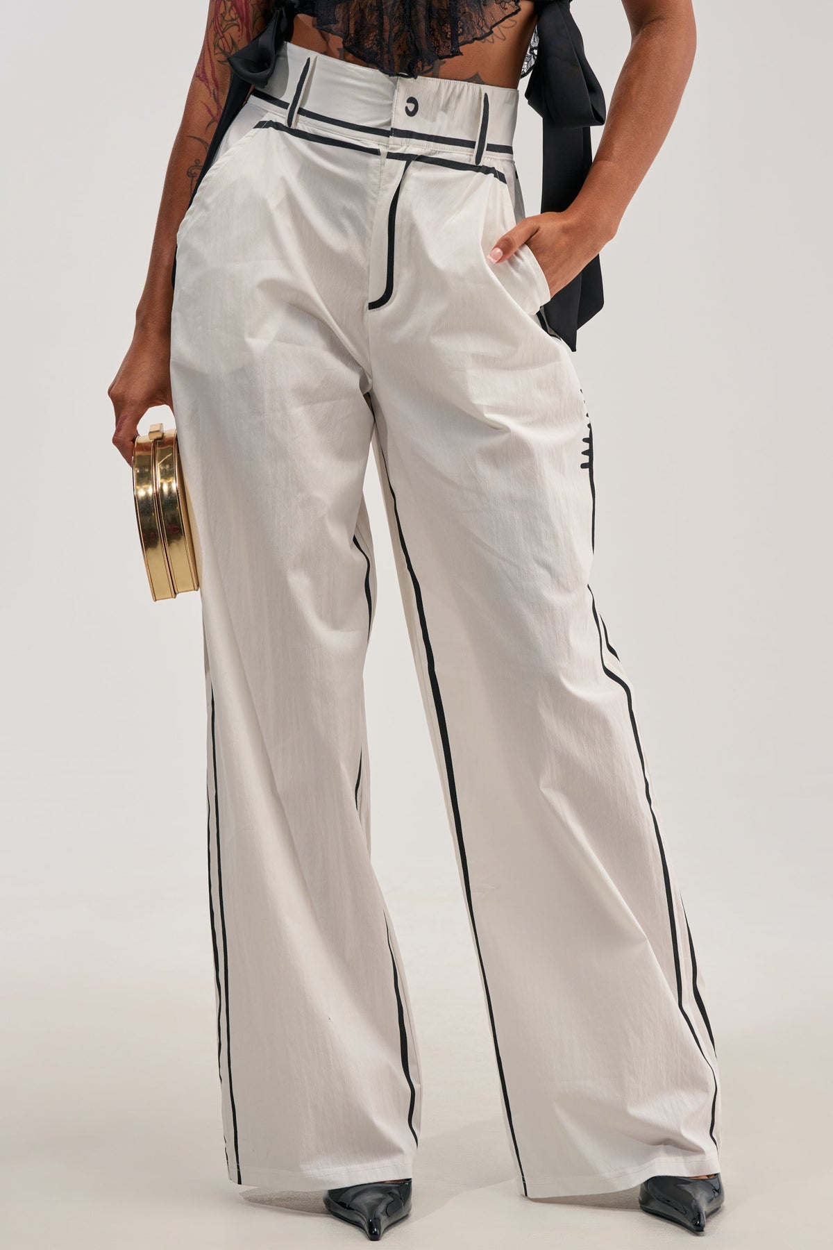 Sisoras BLANK SPACE HIGH WAIST PALAZZO PANT