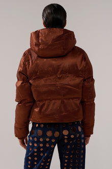 FAYE RHINESTONE PUFFER IN COPPER