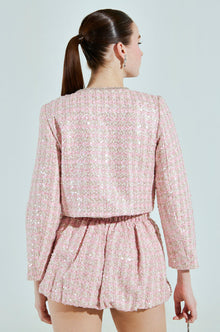 ALINNA EMBELLISHED TWEED BLAZER