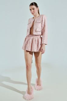 ALINNA EMBELLISHED TWEED BLAZER