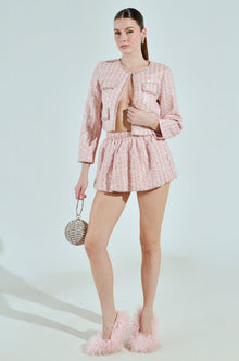 ALINNA EMBELLISHED TWEED BLAZER