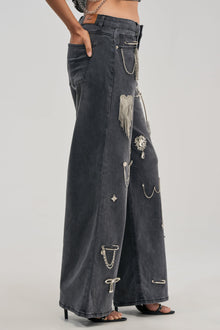 Sisoras THE BEST ONE YET RELAXED FIT BLING DENIM JEANS