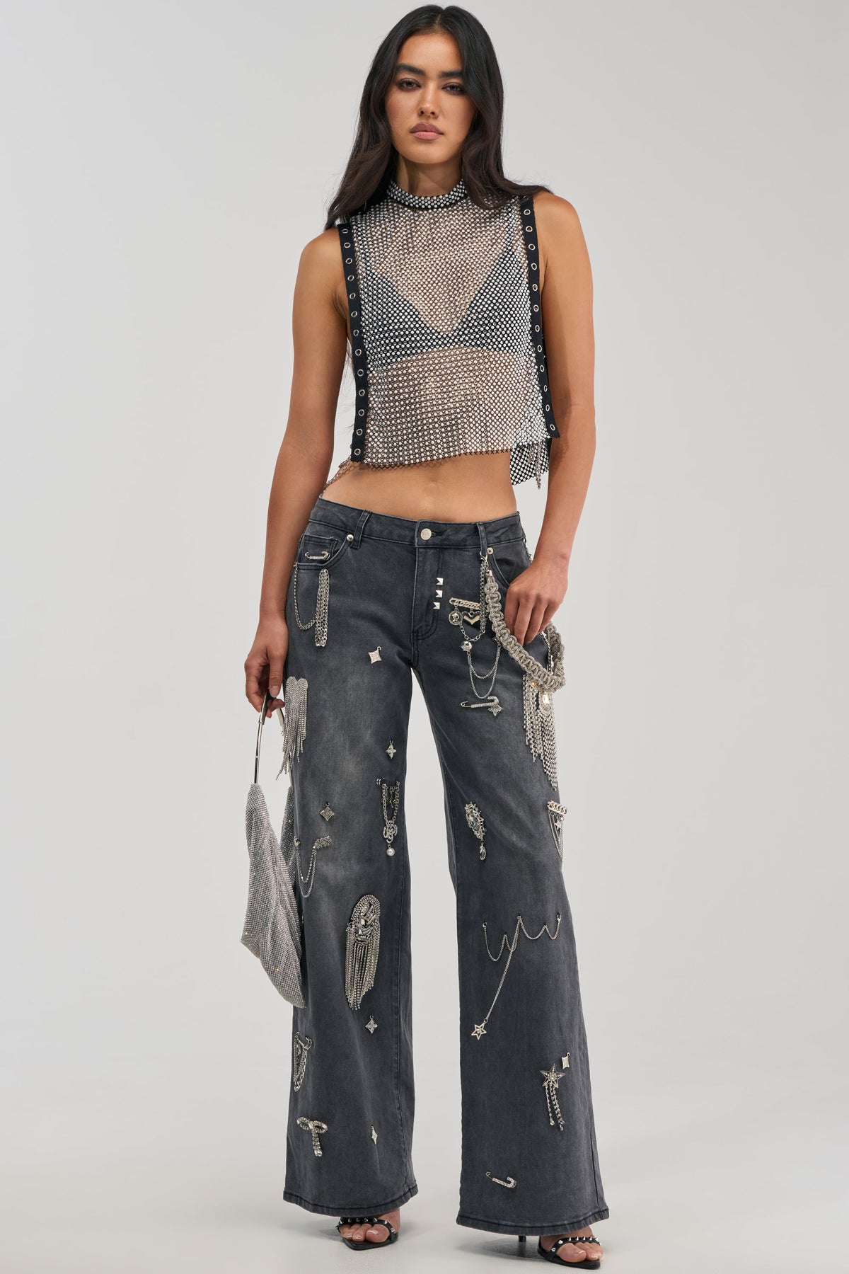 Sisoras THE BEST ONE YET RELAXED FIT BLING DENIM JEANS