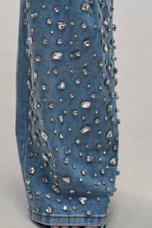 FEELING GRATEFUL RHINESTONE RELAXED DENIM