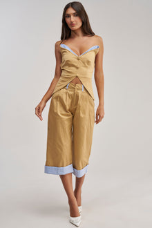 TOP TIER POPLIN TRIM CORSET