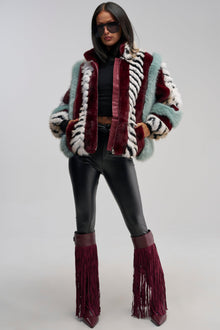 HAVE IT ALL PANELED FUR COAT