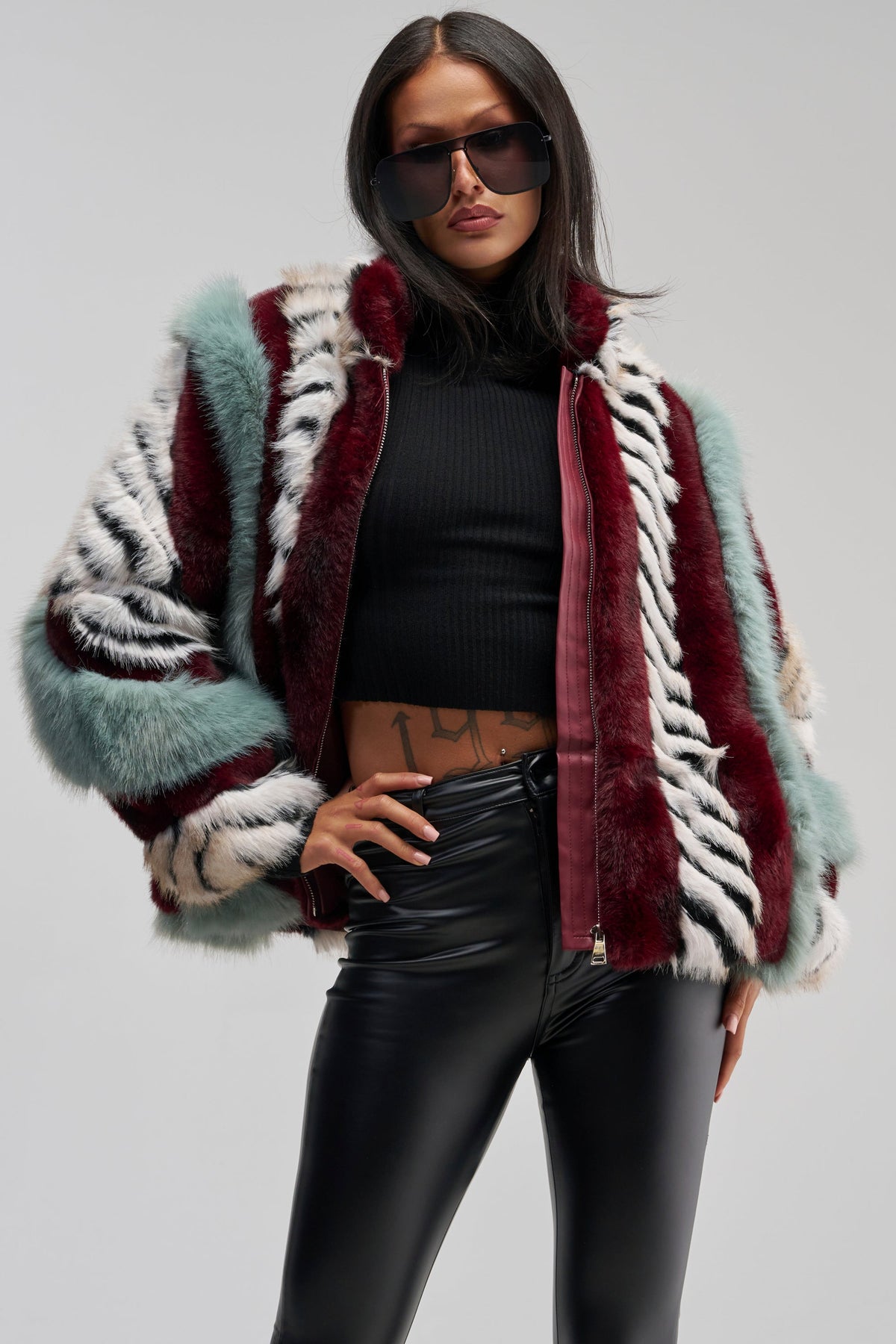 HAVE IT ALL PANELED FUR COAT