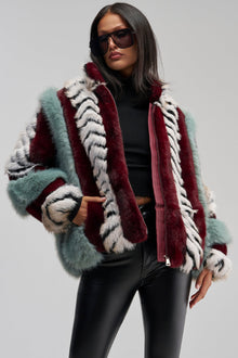 HAVE IT ALL PANELED FUR COAT