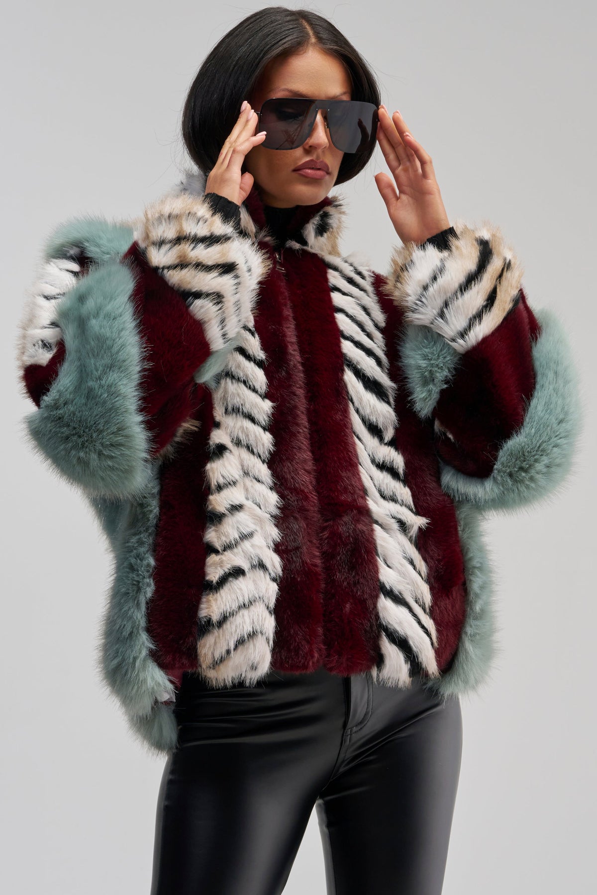 HAVE IT ALL PANELED FUR COAT
