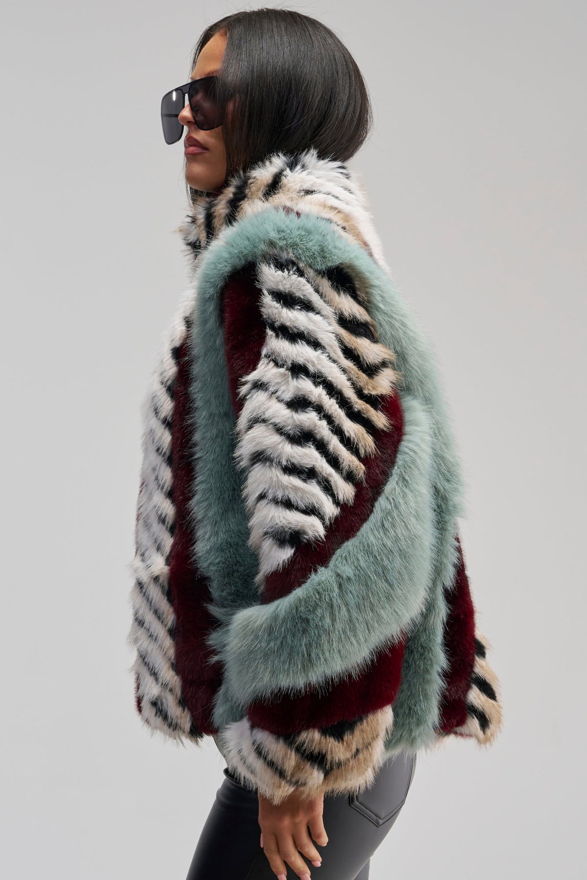 HAVE IT ALL PANELED FUR COAT