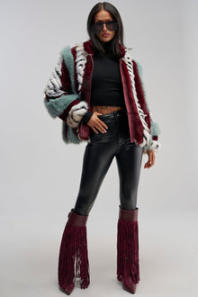 HAVE IT ALL PANELED FUR COAT