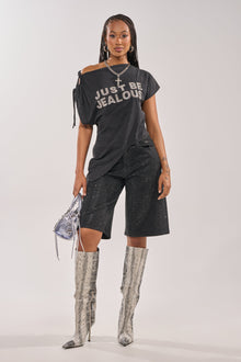 JUST BE JEALOUS OFF THE SHOULDER TEE