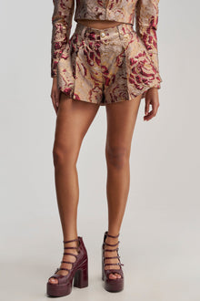 PENNY BROCADE SHORT IN BRONZE