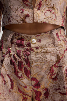 PENNY BROCADE SHORT IN BRONZE