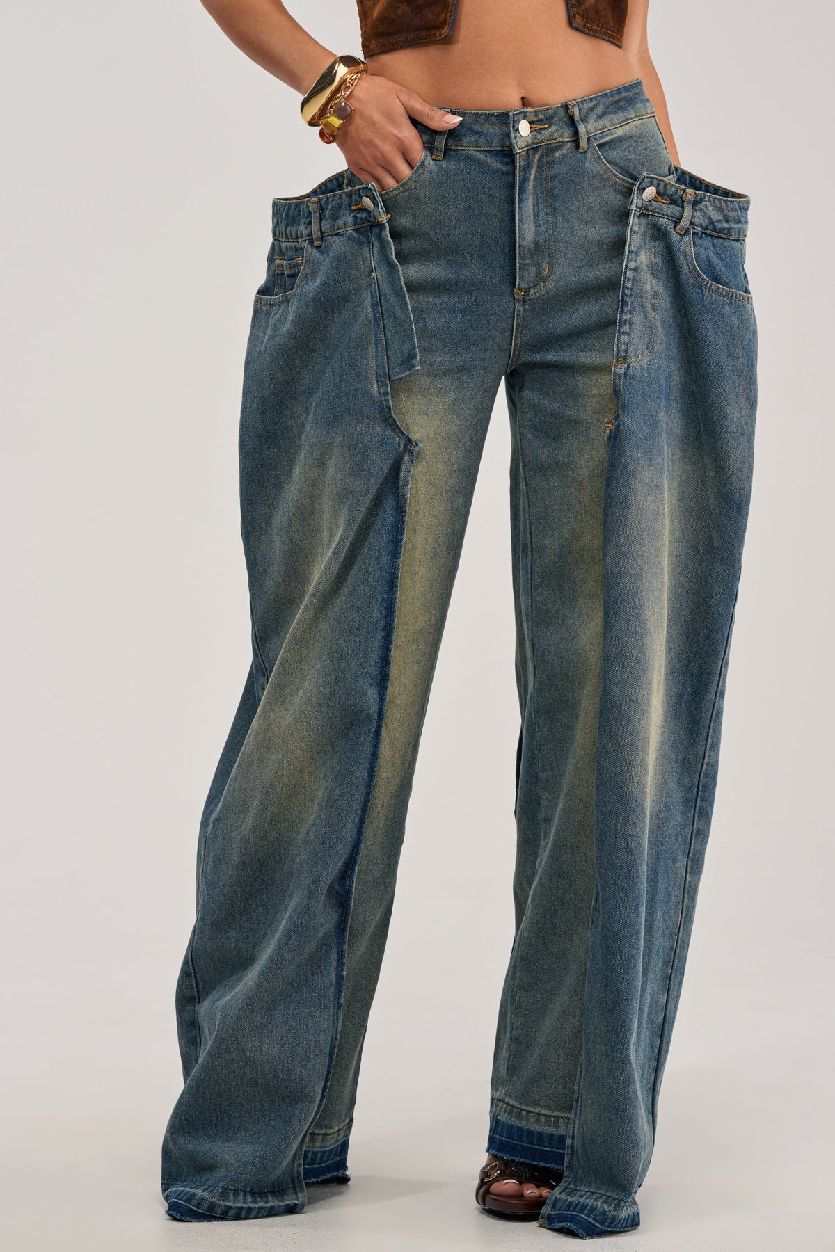 SEEING DOUBLE DECONSTRUCTED VINTAGE JEANS