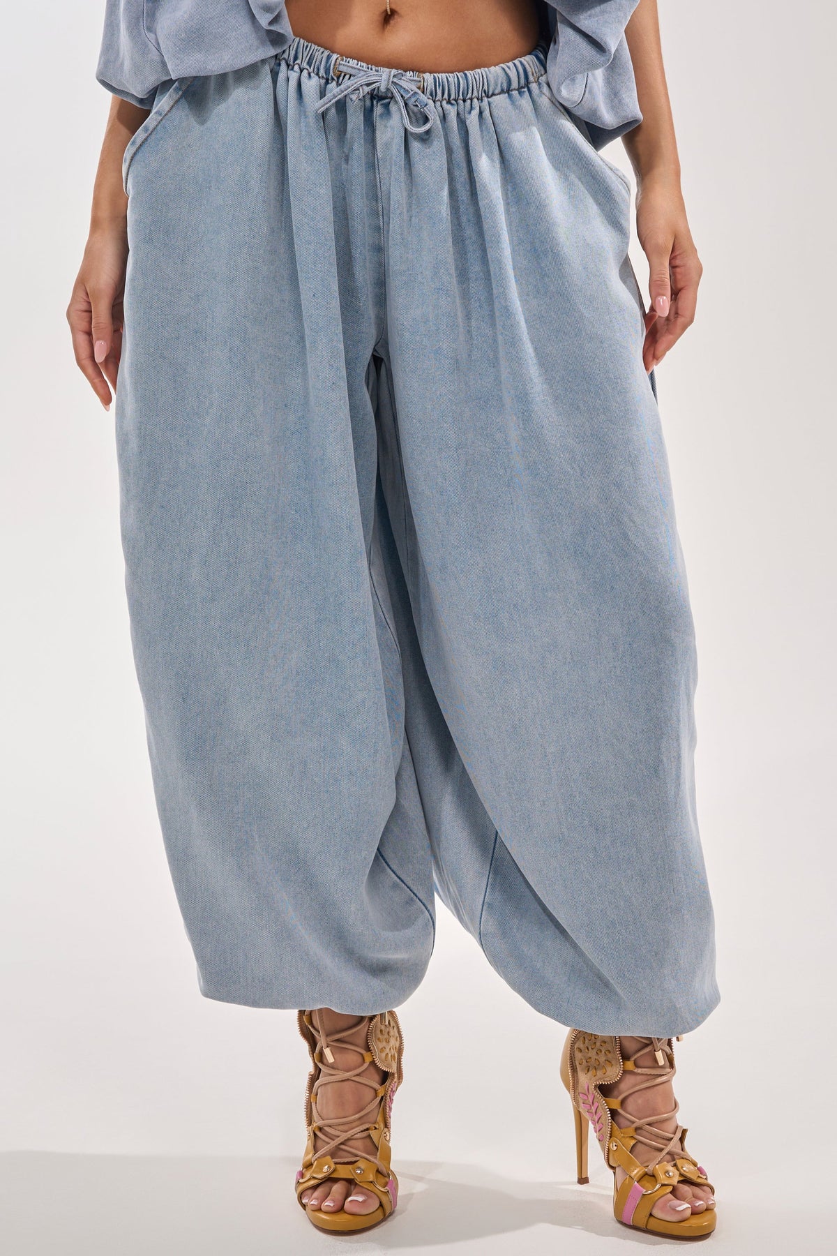 PUMPED UP DENIM BALLOON PANT