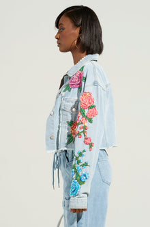 GARDEN OF EDEN EMBELLISHED DENIM JACKET