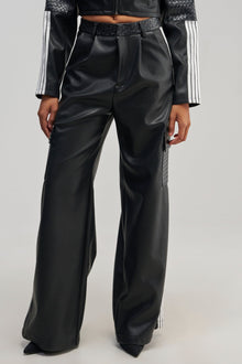 DONT TEST ME FAUX LEATHER TROUSER