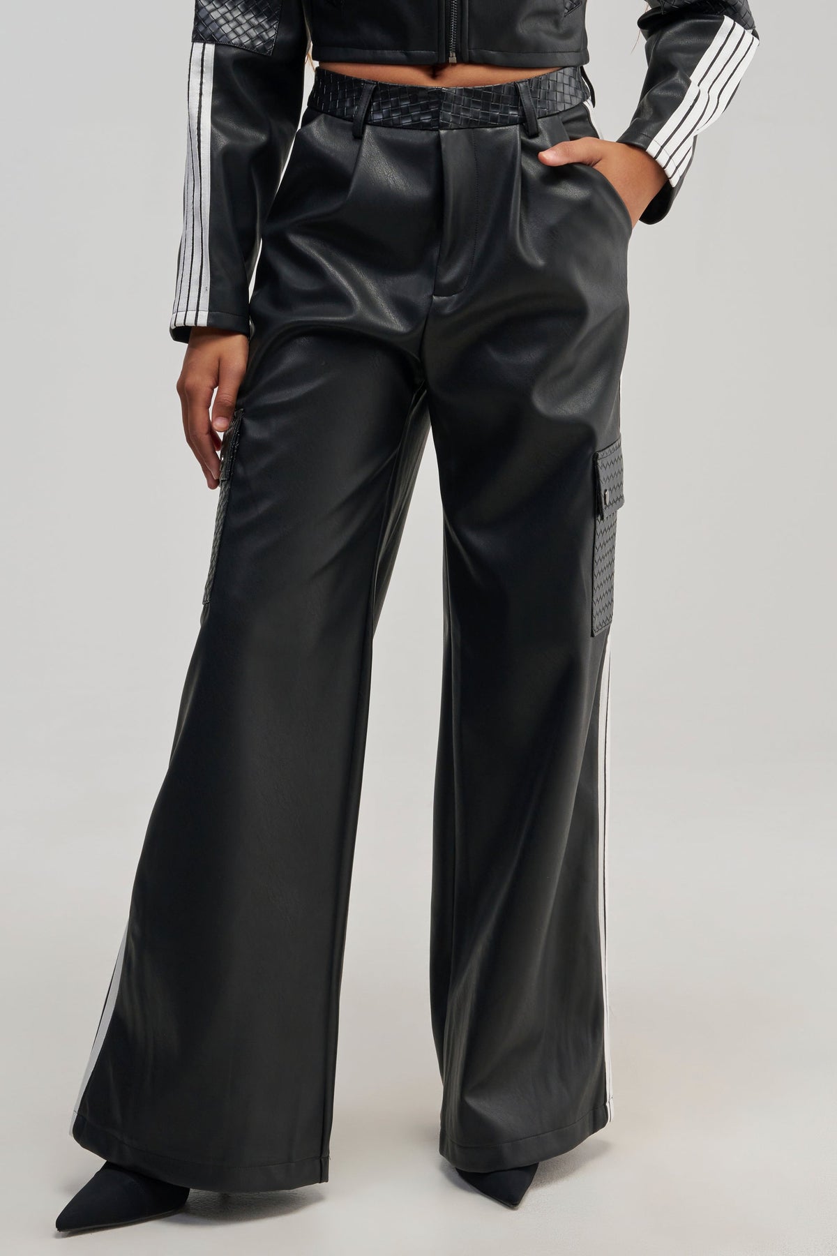 DONT TEST ME FAUX LEATHER TROUSER