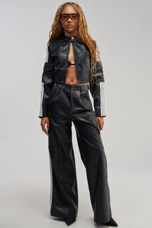 DONT TEST ME FAUX LEATHER TROUSER