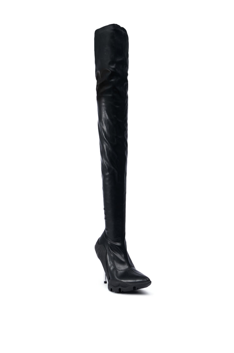 Sisoras AZALEA WANG MCARTNEY STRETCH BLACK STILETTO BOOT
