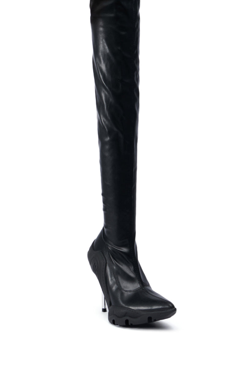 Sisoras AZALEA WANG MCARTNEY STRETCH BLACK STILETTO BOOT