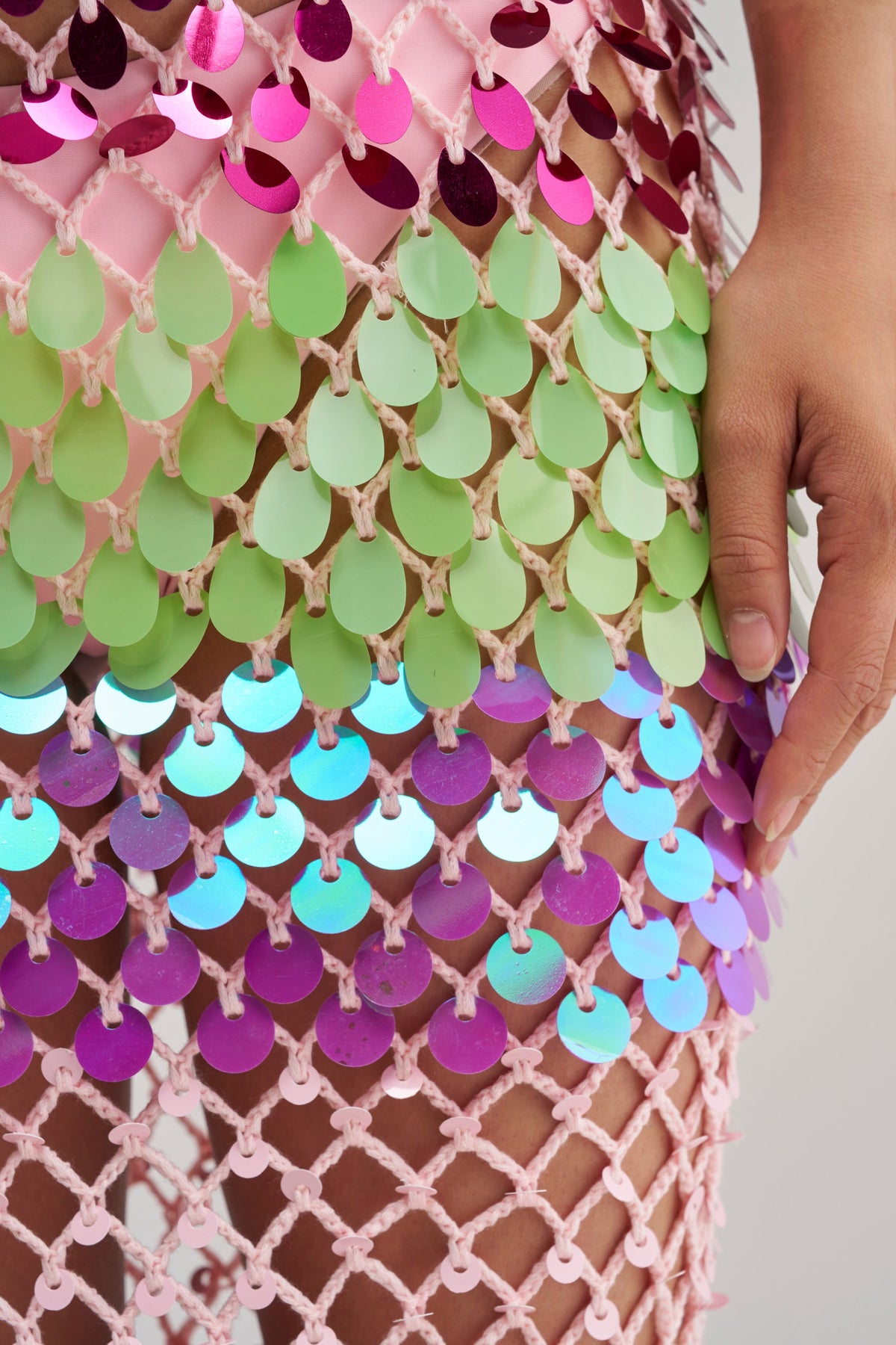 PARTY CRASHER SEQUIN MAXI DRESS IN GREEN MULTI