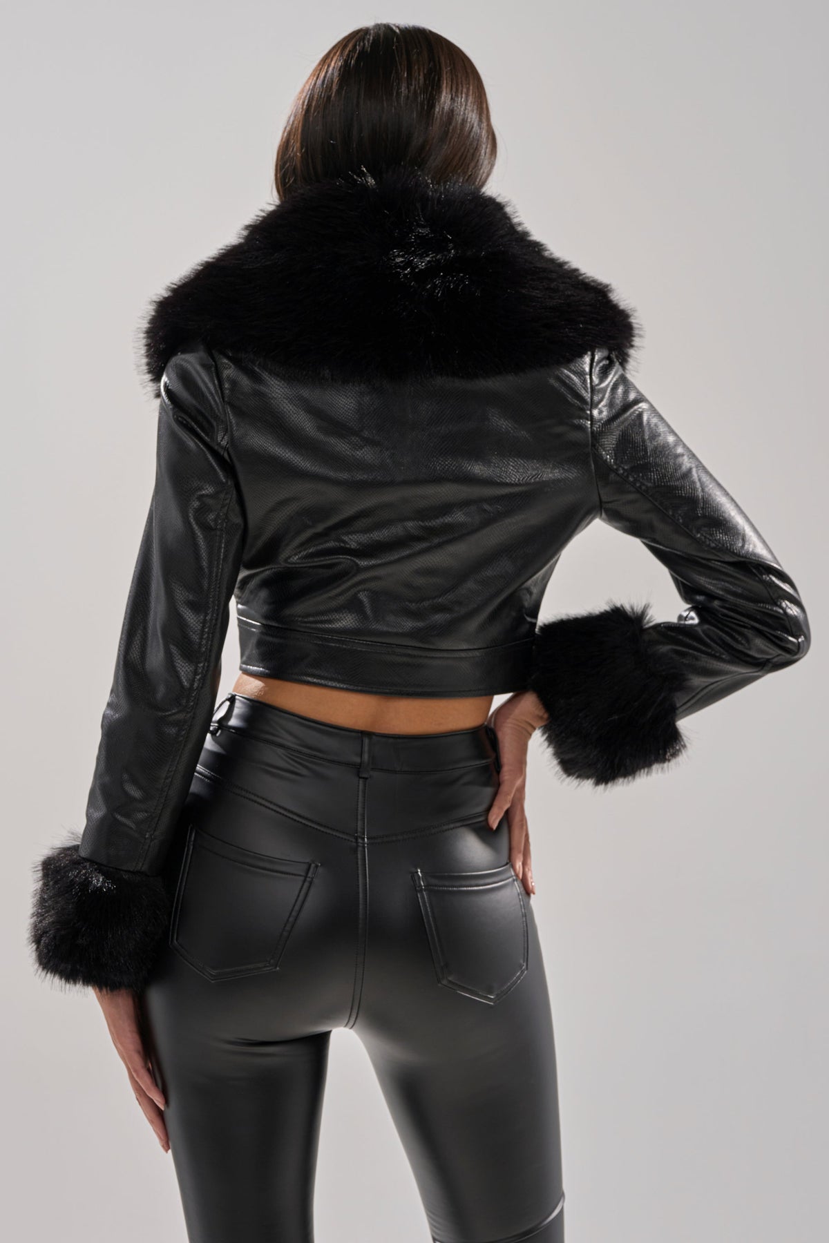 GISELE CROP MOTO BLAZER