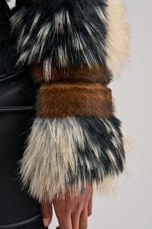 PORTIA CROPPED FAUX FUR JACKET