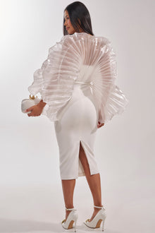 BY THE SEA SHORE BANDAGE MIDI DRESS