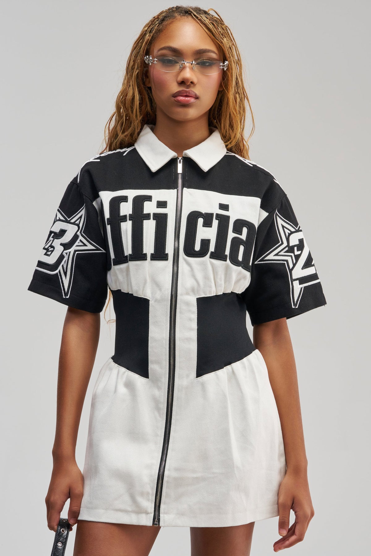 OFFICIALLY YOURS COLORBLOCK MINI DRESS