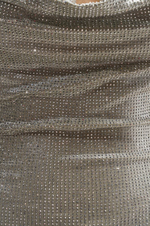 Sisoras POPPIN' BOTTLES RHINESTONE MAXI DRESS IN SILVER