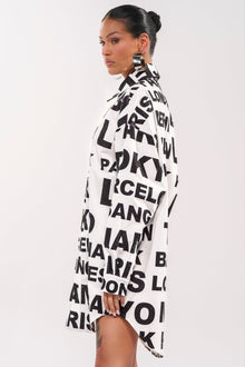 TIME AND PLACE POPLIN MINI DRESS
