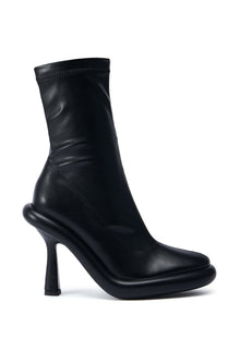 Sisoras AZALEA WANG TARROW STILETTO PU BOOTIE IN BLACK