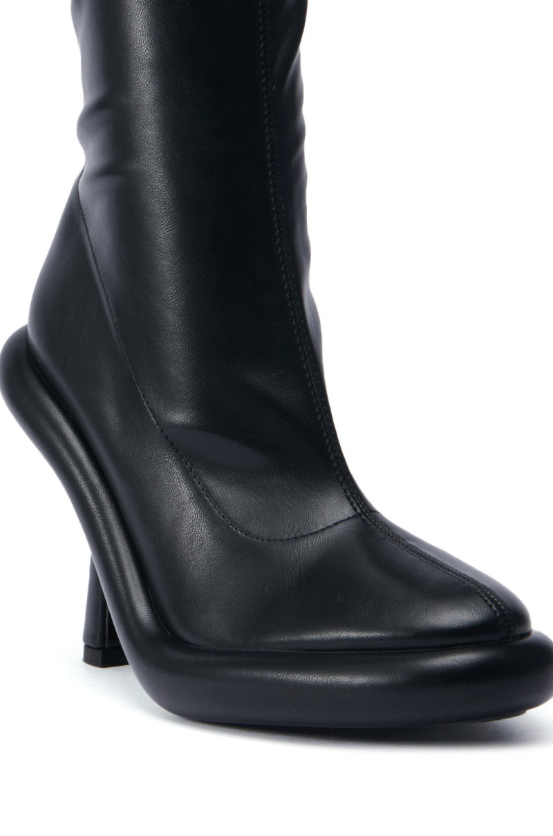 Sisoras AZALEA WANG TARROW STILETTO PU BOOTIE IN BLACK