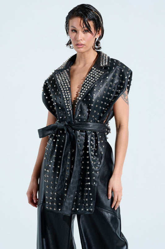 TELL ME ABOUT IT STUDDED VEST