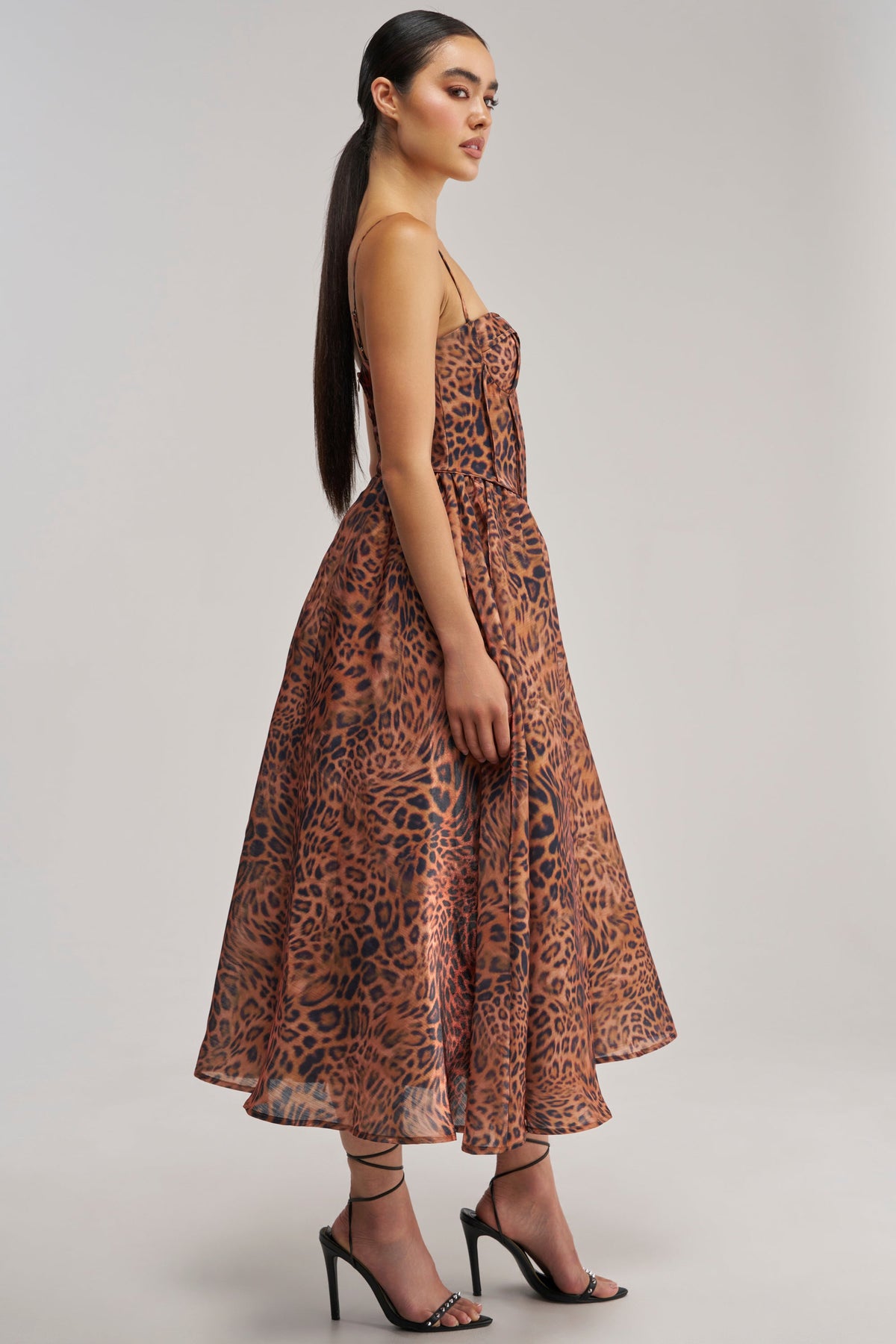 CHEETAH SISTERS MIDI DRESS