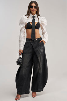 BACK TO BIZ POPLIN BOLERO TOP