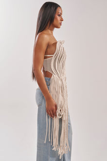 CUTTING YOU OFF MESH ROPE CORSET