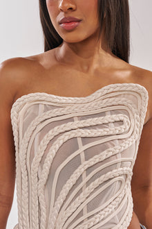 CUTTING YOU OFF MESH ROPE CORSET