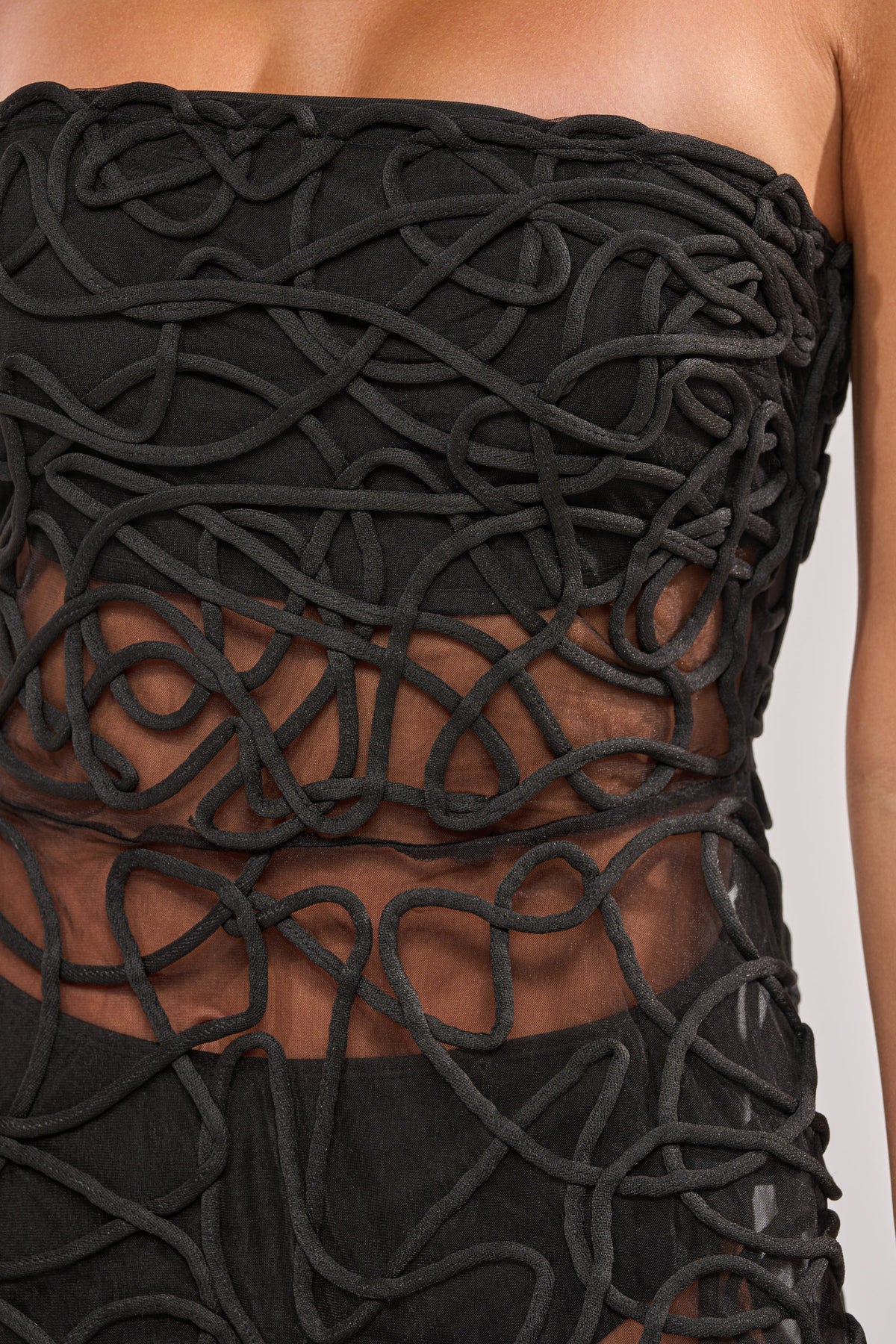 MAYRA ABSTRACT MIDI DRESS