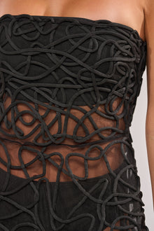 MAYRA ABSTRACT MIDI DRESS