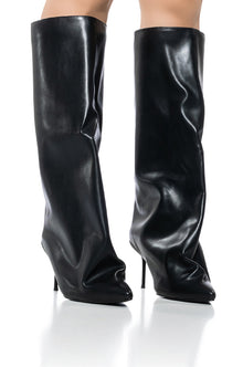 AZALEA WANG COUTURE CRAZY BLACK BOOT