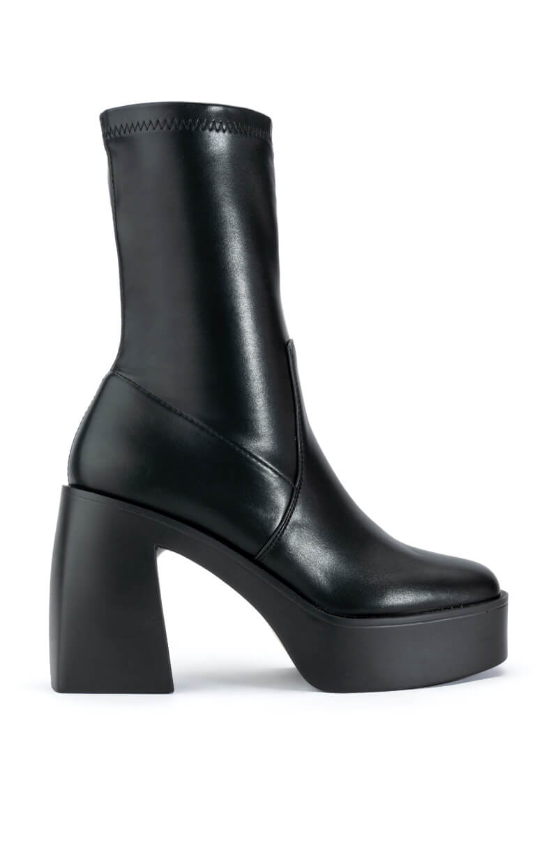 Sisoras AZALEA WANG DANIELLE CHUNKY BOOTIE WITH 4 WAY STRETCH IN BLACK STRETCH